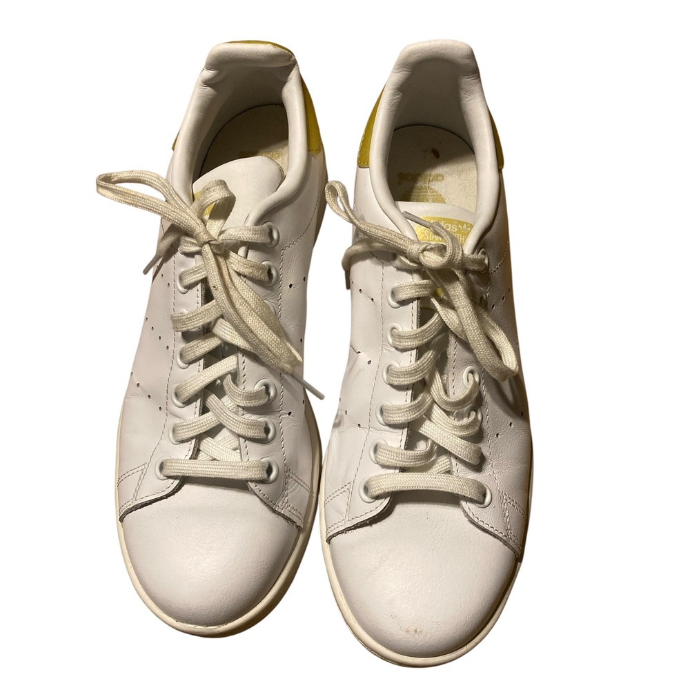 Adidas Stan Smith White Metallic Gold Leather‎ Sneakers BB0209 Mens 6 Womens 7.5